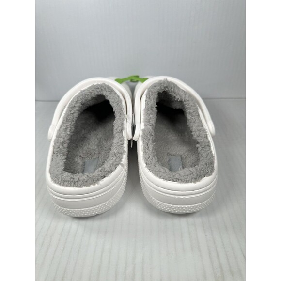 Size M10/W12 Crocs Baya Lined Clog Slip On White/Grey 205969-11H NEW - Picture 4 of 7